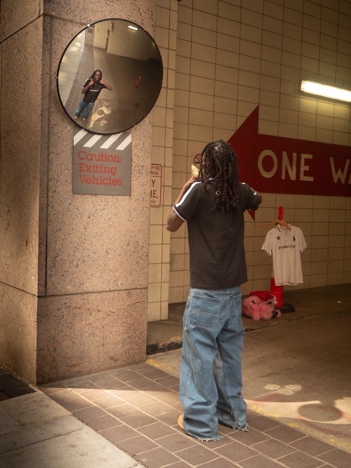 Black frome2yu Short Sleeve Polo