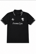 Black frome2yu Short Sleeve Polo